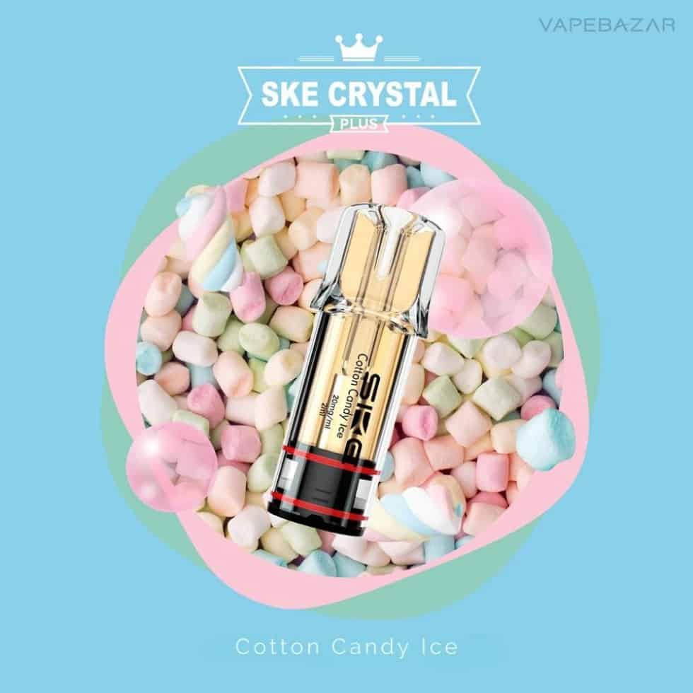 Ske Crystal Plus Cotton Candy Ice | Vapebazar Ske Crystal Plus Pod - Cotton Ice - 20Mg/Ml Nikotin