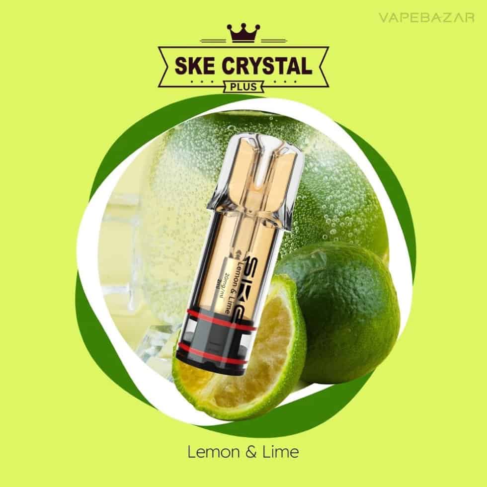 Ske Crystal Plus Lemon Lime Pod | Vapebazar Ske Crystal Plus Pod - Lemon Lime - 20Mg/Ml Nikotin