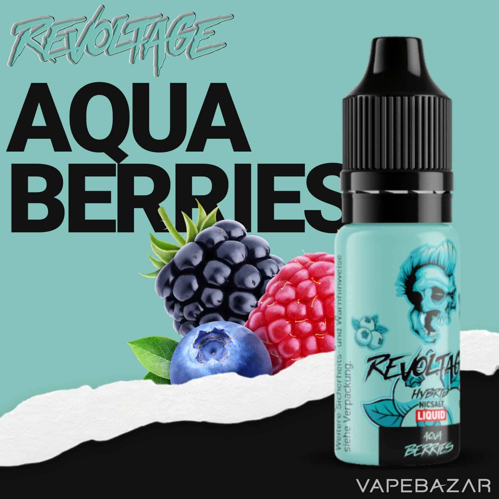 AquaBerries1 | Vapebazar Revoltage Hybrid Nicsalt Liquid - Aqua Berries