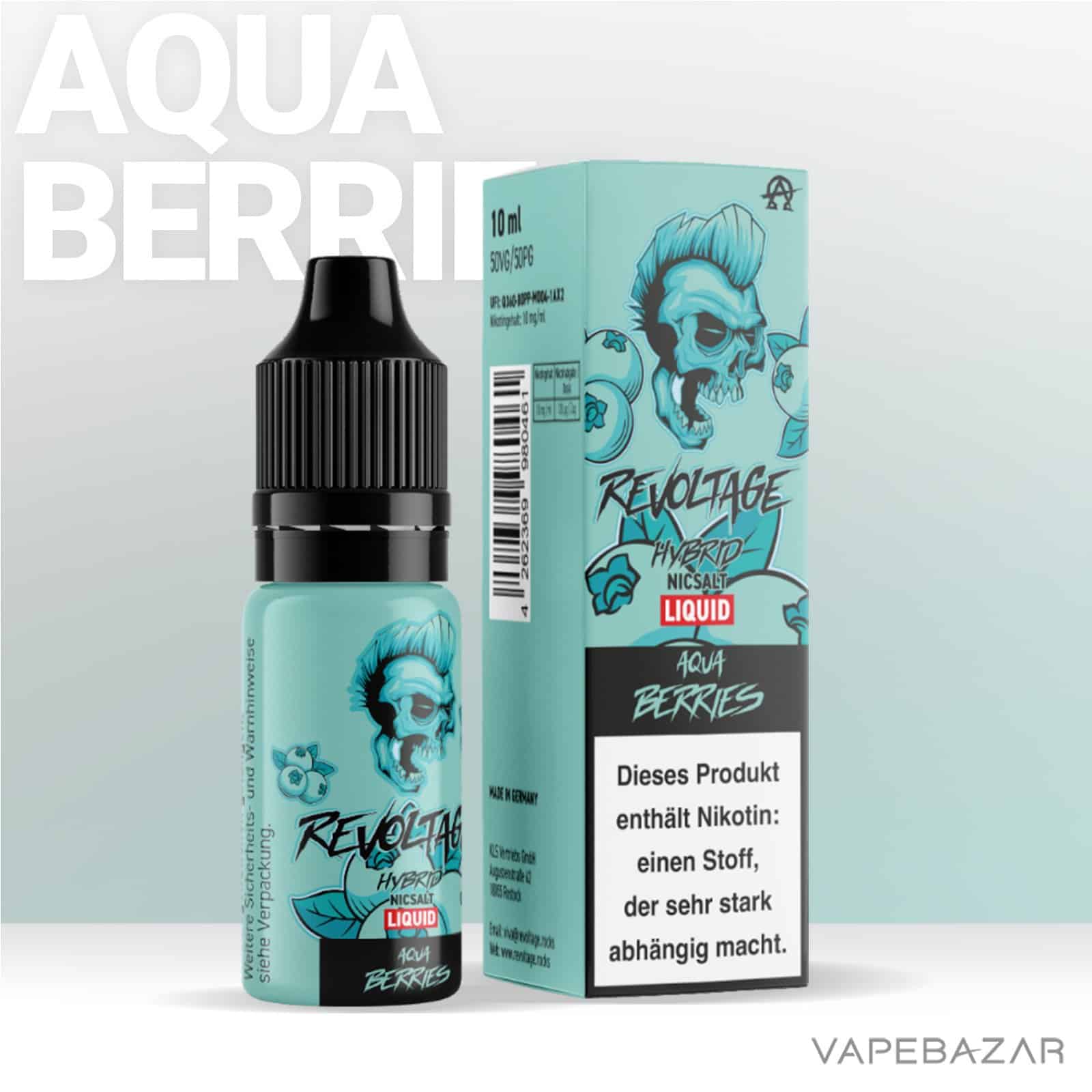 AquaBerries2 | Vapebazar Revoltage Hybrid Nicsalt Liquid - Aqua Berries