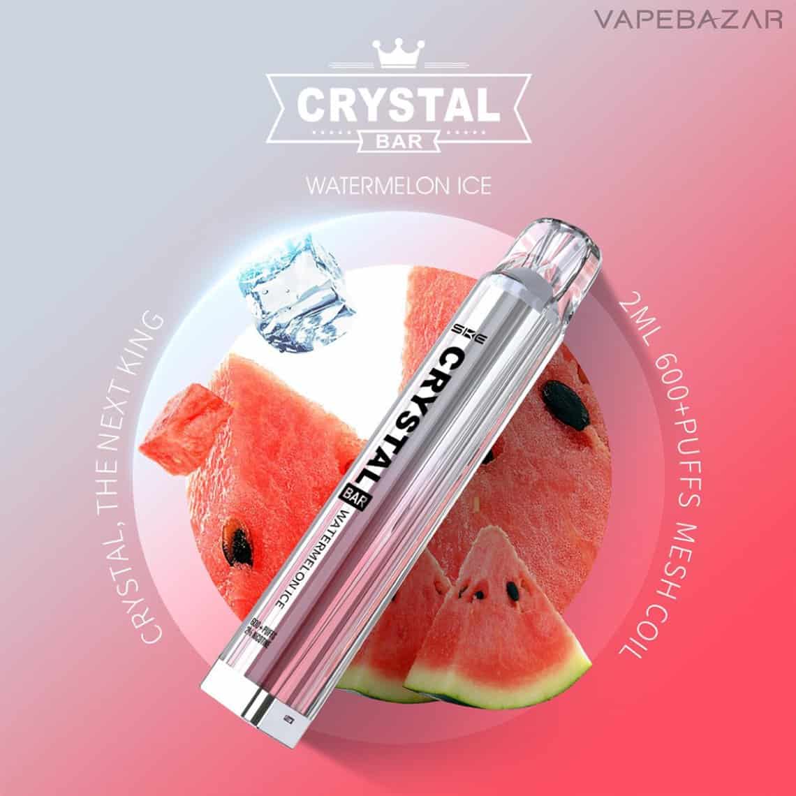 Crystal Bar Watermelon Ice Vape | Vapebazar Ske Crystal Bar 600 - Watermelon Ice