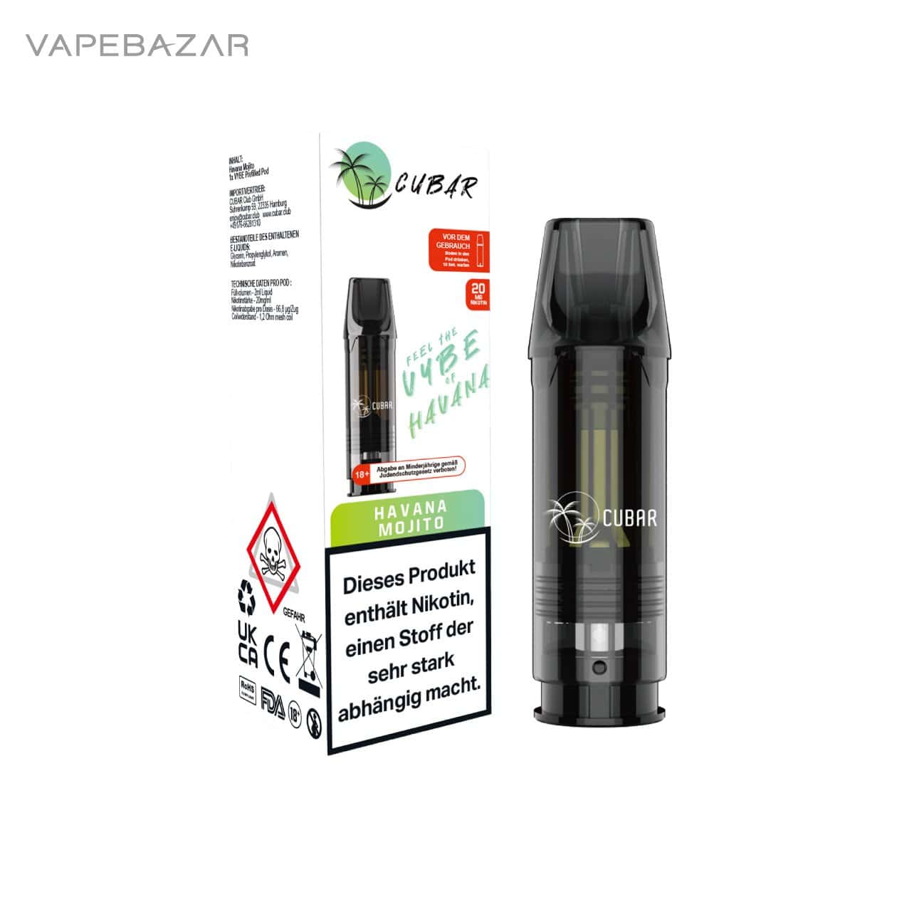 Cuba Pod Havana Mojito 02 | Vapebazar Cubar Club Pods - Havana Mojito
