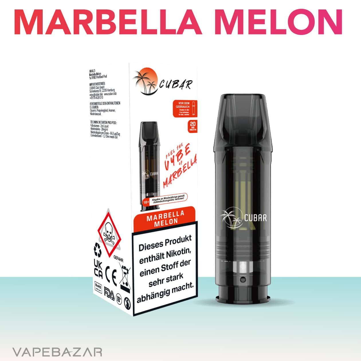 Cuba Pod Marbella Melon 02 | Vapebazar Cubar Club Pods - Marbella Melon