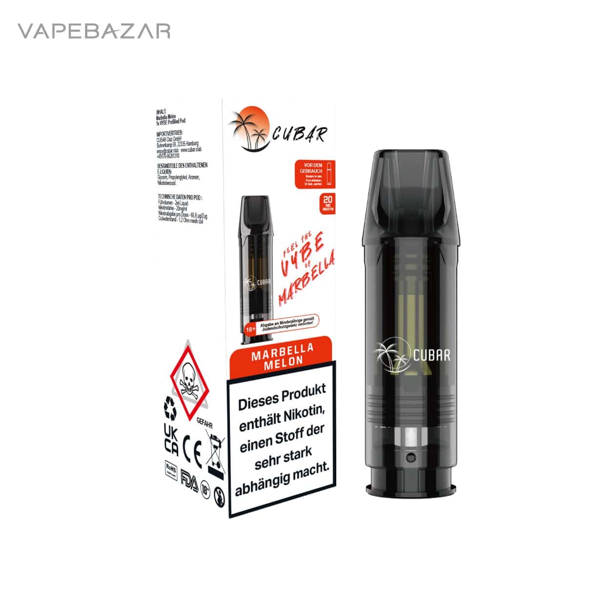 Cuba Pod Marbella Melon 03 | Vapebazar Cubar Club Pods - Marbella Melon