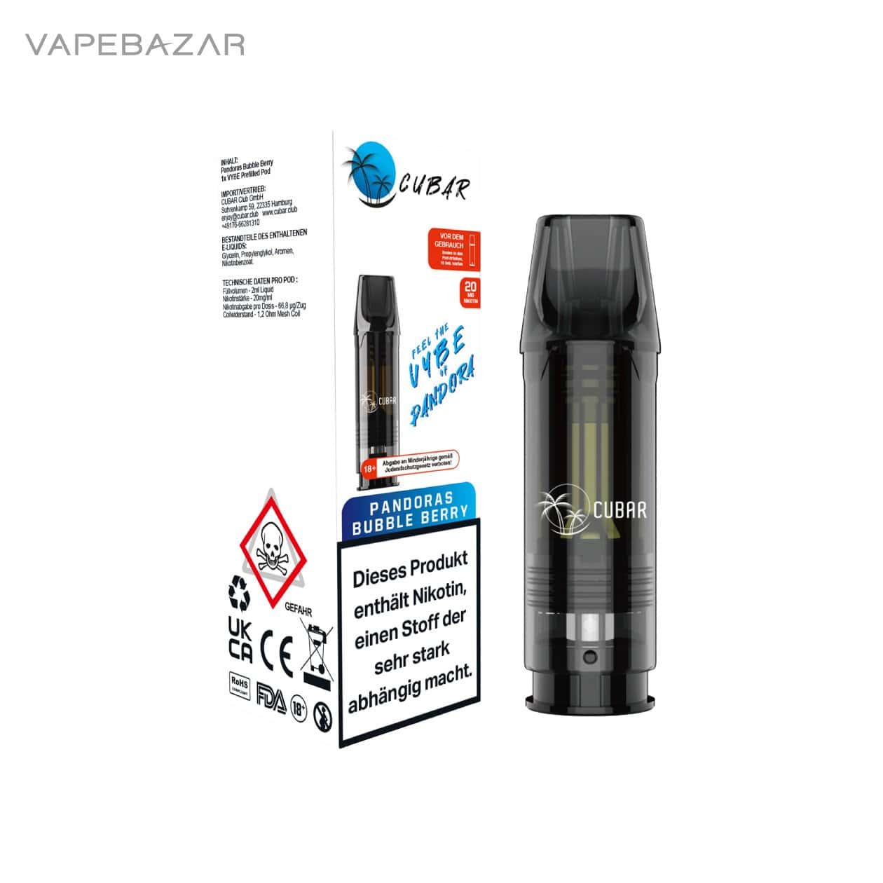 Cuba Pod Pandoras Bubble Berry 03 | Vapebazar Cubar Club Pods - Pandors Bubble Berry | Vapebazar