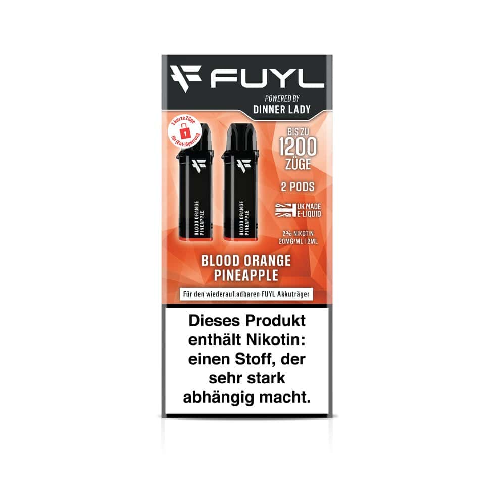 DINNER LADY FUYL Pod Blood Orange Pineapple 03 | Vapebazar Dinner Lady Fuyl Pods - Blood Orange Pineapple