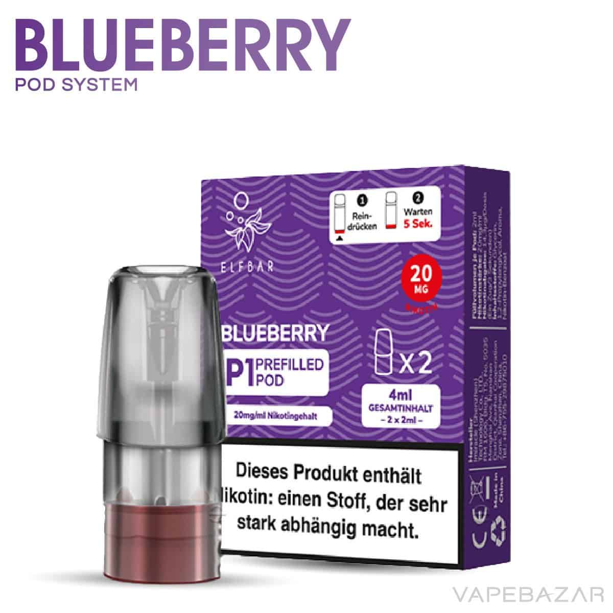 Elfbar Mate 500 Pod Vape Blueberry 02 | Vapebazar Elf Bar Mate 500 Pod - Blueberry - Vapebazar