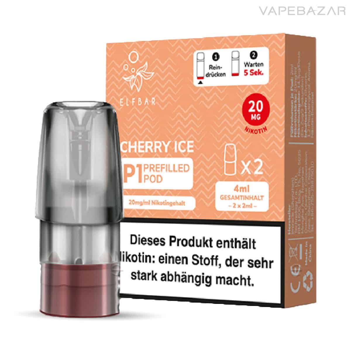 Elfbar Mate 500 Pod Vape Cherry Ice 03 | Vapebazar Elf Bar Mate 500 Pod - Cherry Ice - Vapebazar