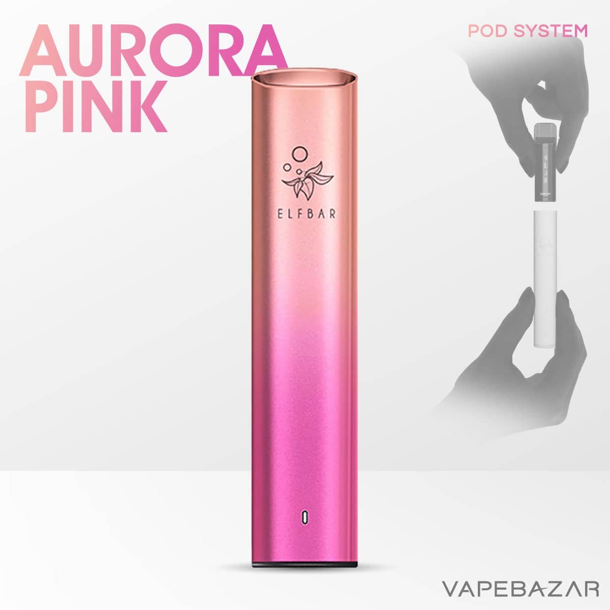 Elfbar Mate 500 Pod Vape Kit Aurora Pink 02 | Vapebazar Elf Bar Mate500 Pod Kit – Aurora Pink Nur 6,90€ | Vapebazar