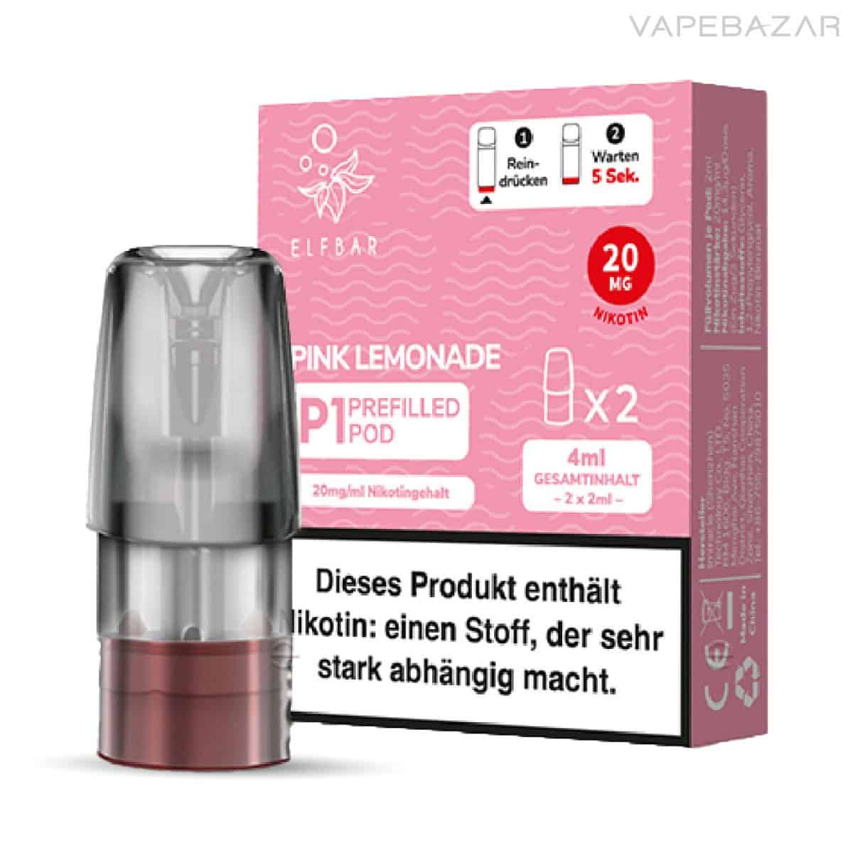 Elfbar Mate 500 Pod Vape Pink Lemonade 03 | Vapebazar Elf Bar Mate 500 Pod - Pink Lemonade - Vapebazar