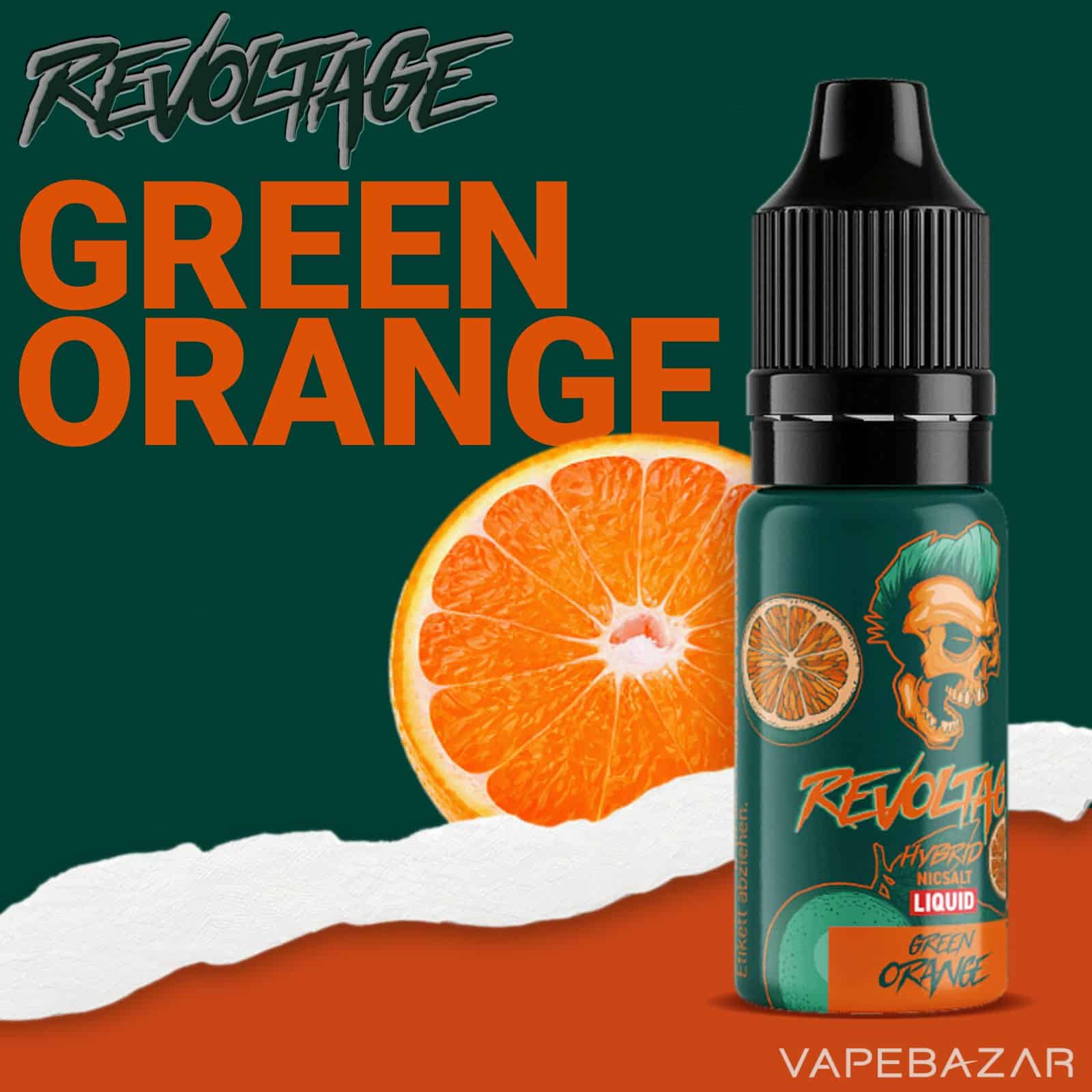 GreenOrange | Vapebazar Revoltage Hybrid Nicsalt Liquid - Green Orange