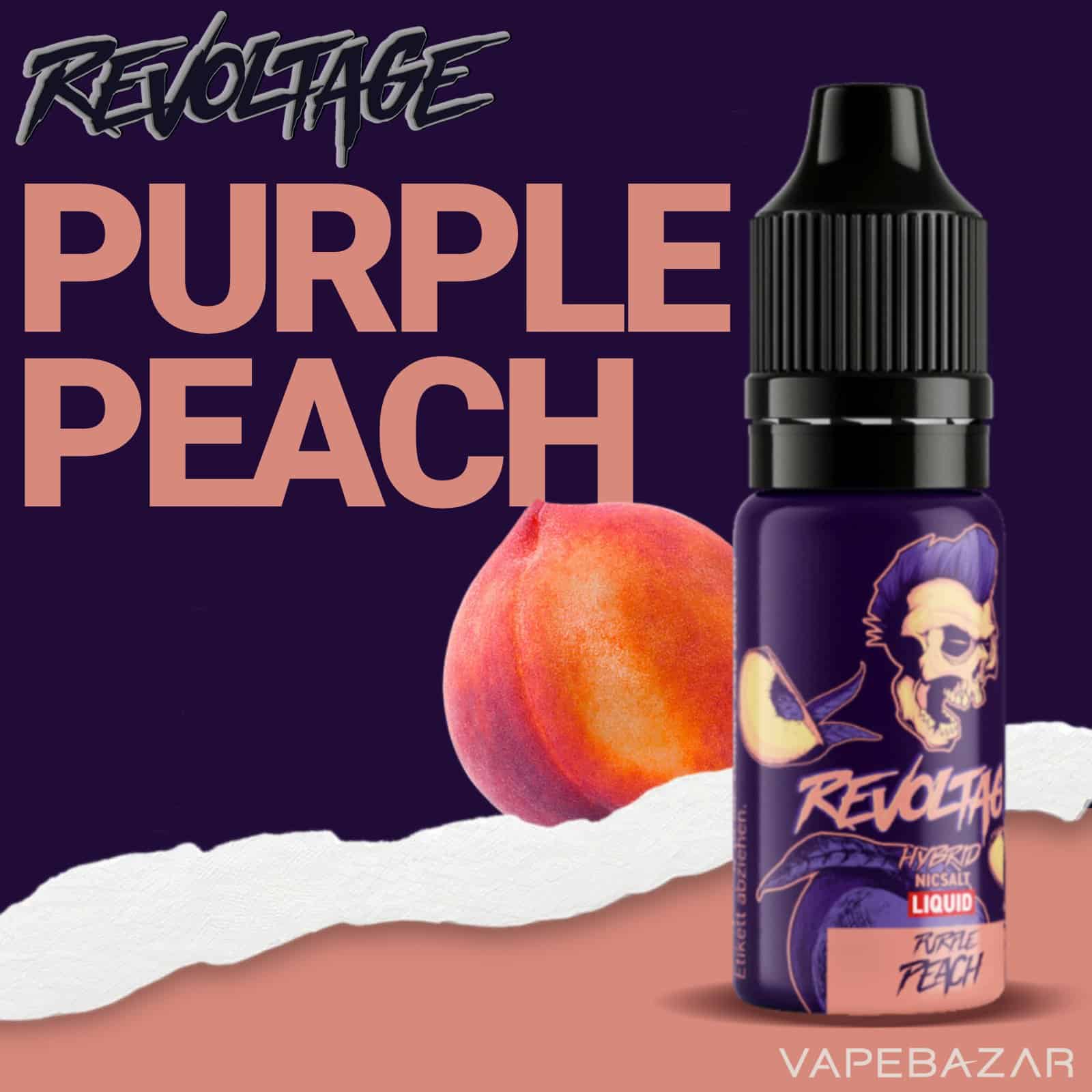 PurplePeach1 | Vapebazar Revoltage Zero Liquid - Purple Peach - Nikotinfrei