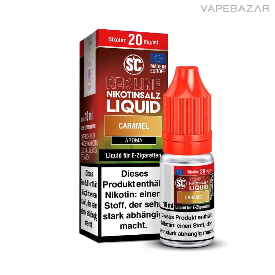 Sc Nikotinsalz Caramel | Vapebazar Sc Red Line Nikotinsalz Liquid - Caramel | Vapebazar