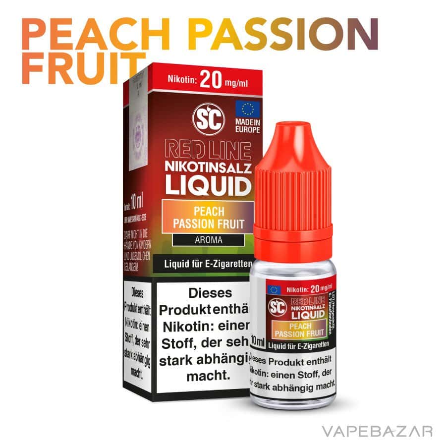 Sc Nikotinsalz Peach Passion Fruit 02 | Vapebazar Sc Red Line Nikotinsalz Liquid - Peach Passionfruit |