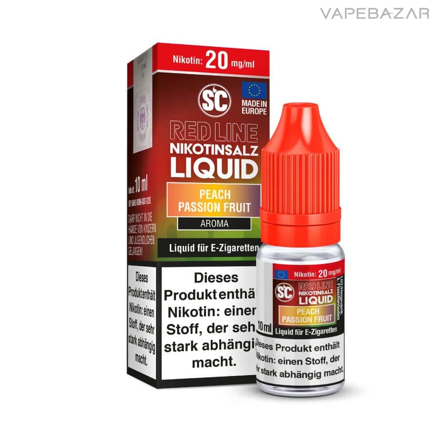 Sc Nikotinsalz Peach Passion Fruit | Vapebazar Sc Red Line Nikotinsalz Liquid - Peach Passionfruit |