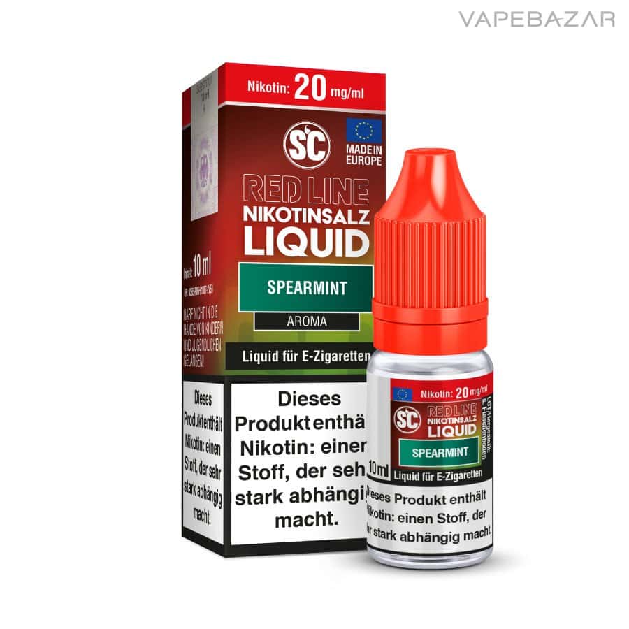 Sc Nikotinsalz Spearmint | Vapebazar Sc Red Line Nikotinsalz Liquid - Spearmint | Vapebazar