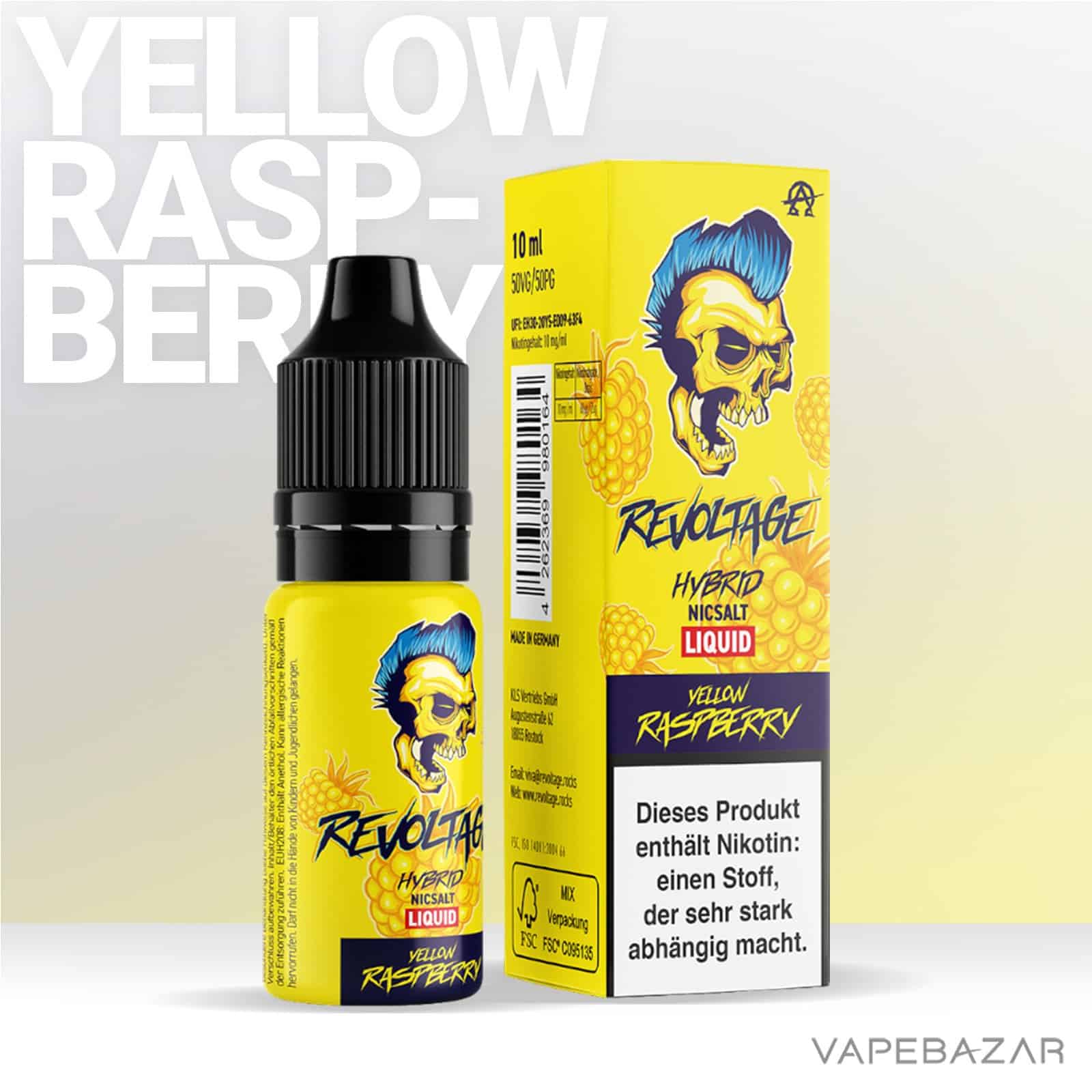 YellowRaspberry2 | Vapebazar Revoltage Hybrid Nicsalt Liquid - Yellow Raspberry