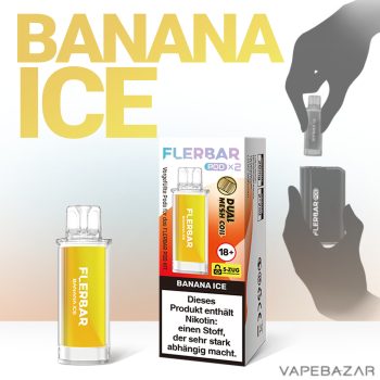 Flerbar Pods - Banana Ice – Prefilled Liquid Pod – 2er Pack
