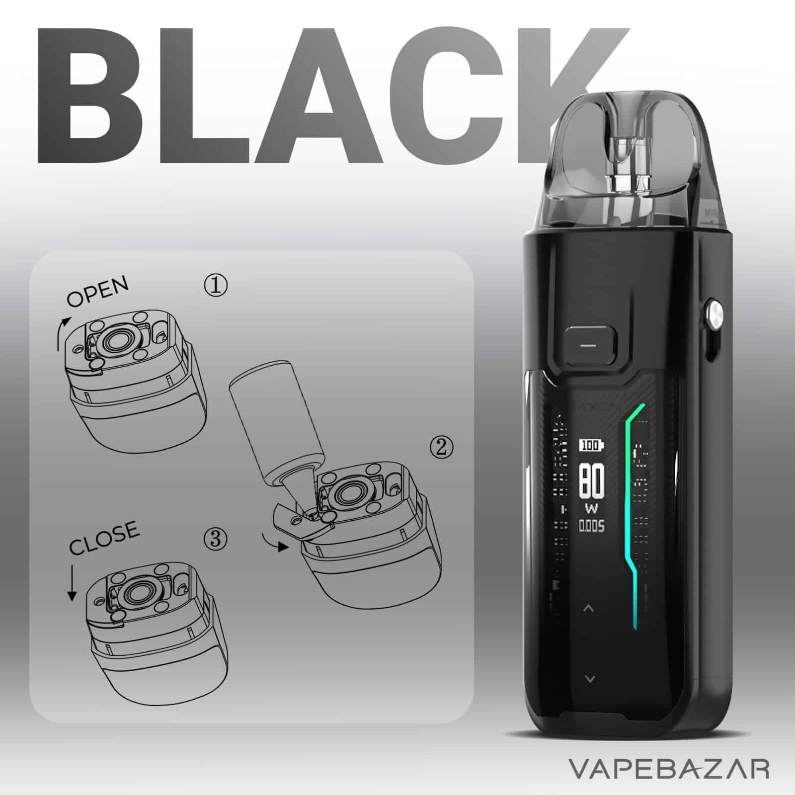 Black2 | Vapebazar Vaporesso Luxe Xr Max Podsystem - Black