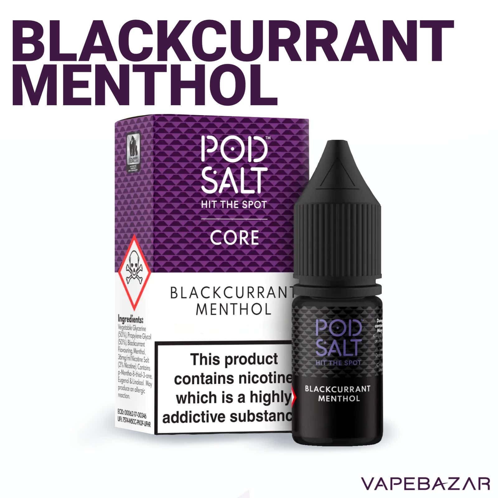 BlackcurrantMenthol2 | Vapebazar Podsalt Core - Blue Ice