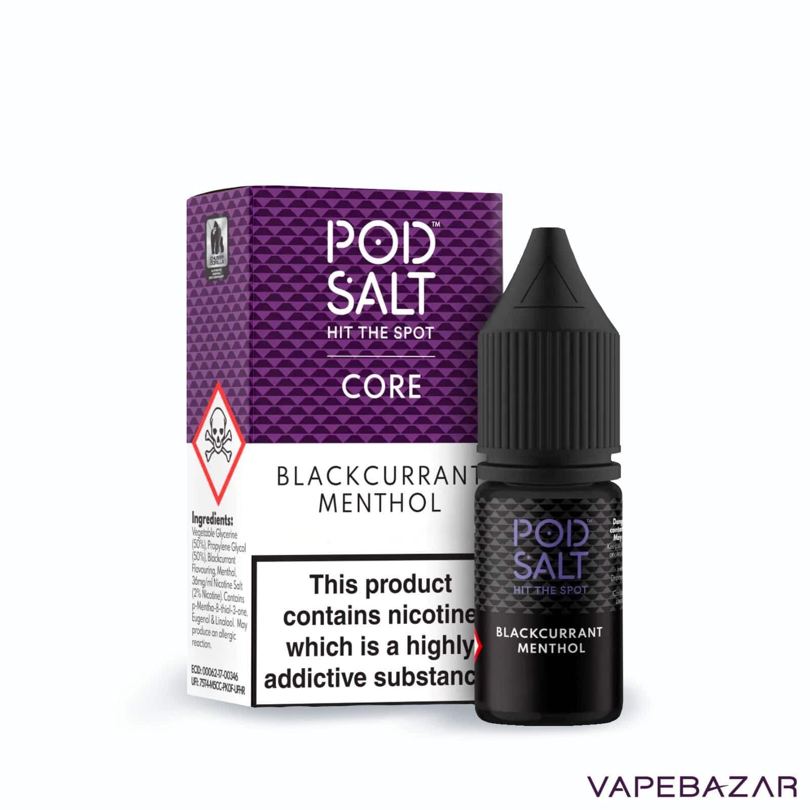 BlackcurrantMenthol3 | Vapebazar Podsalt Core - Blue Ice