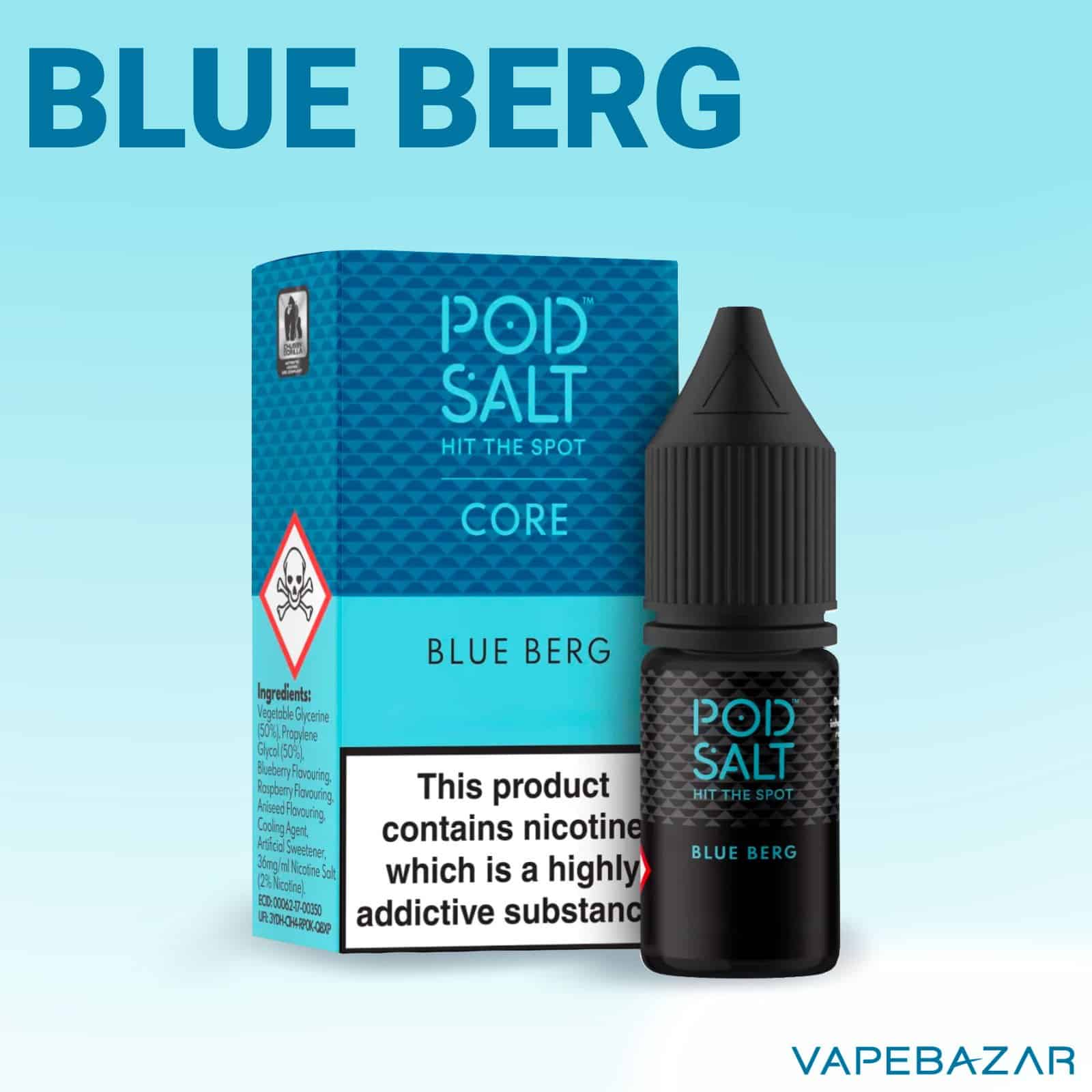 BlueBerg2 | Vapebazar Podsalt Core - Blue Ice