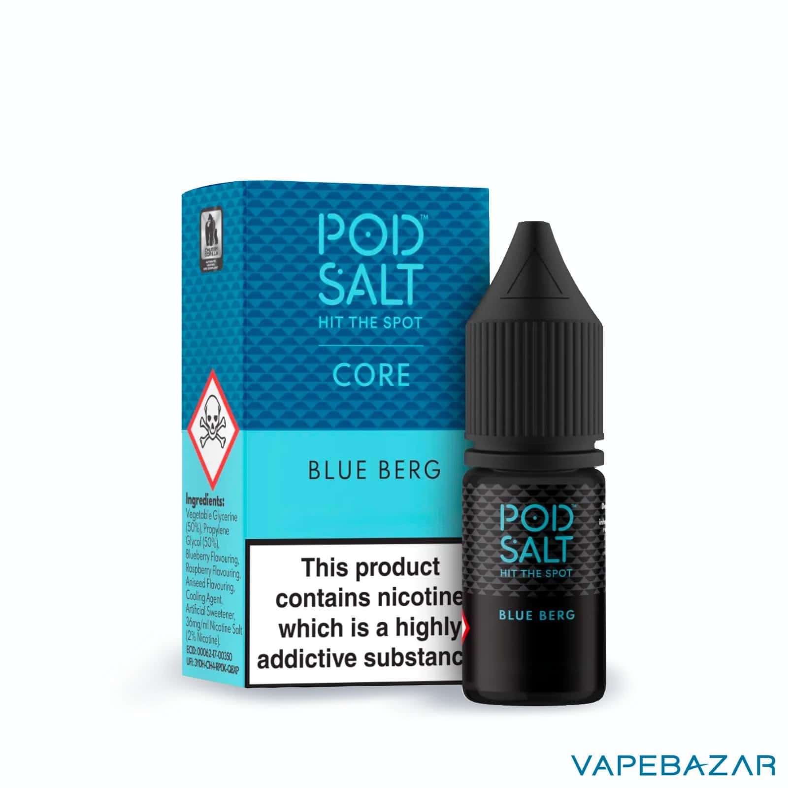 BlueBerg3 | Vapebazar Podsalt Core - Blue Ice