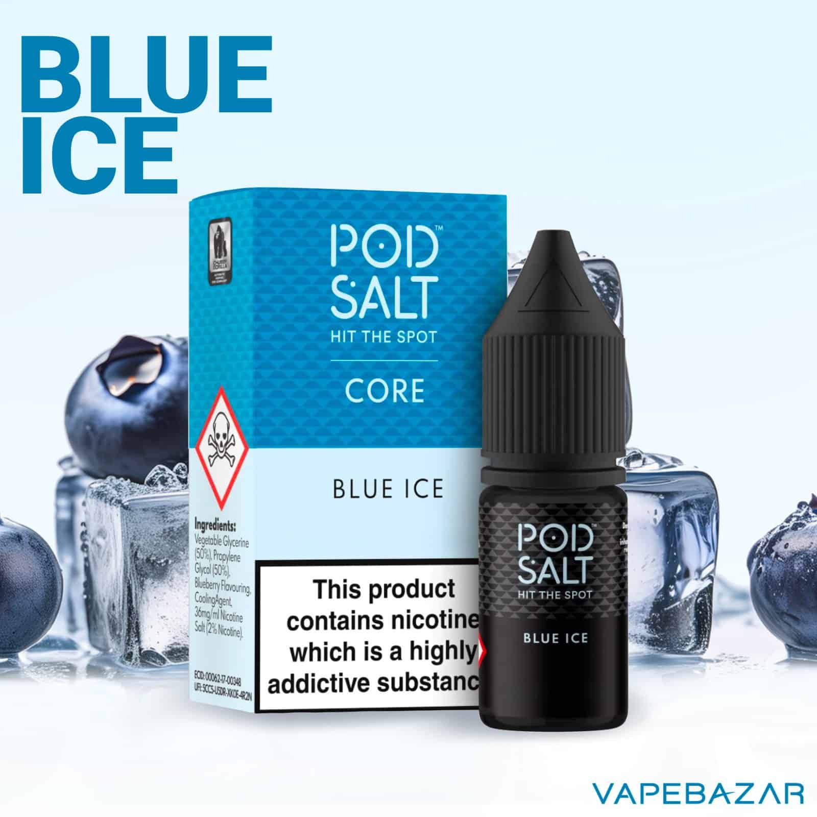 BlueIce | Vapebazar Pod Salt Core Blue Ice