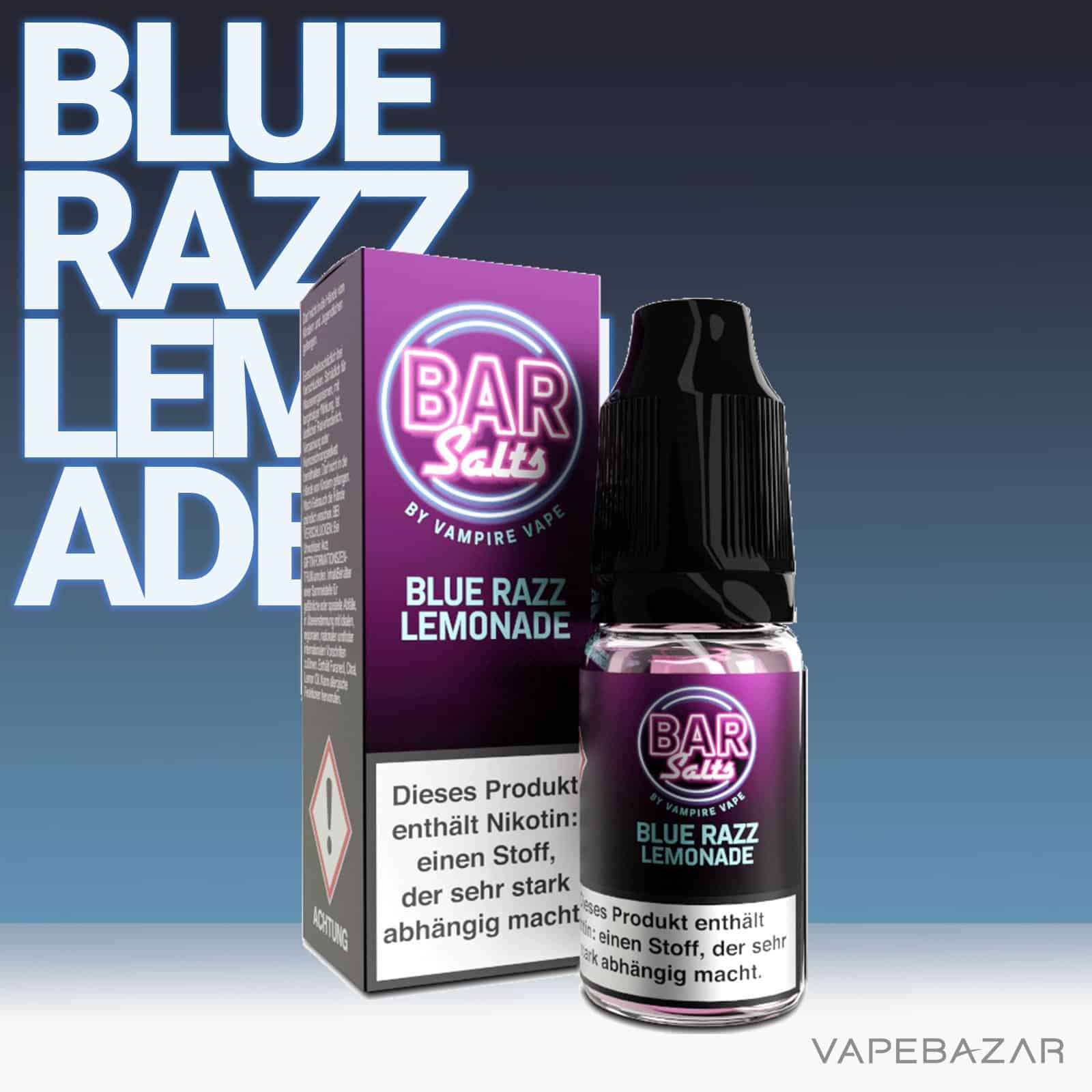 BlueRazzLemonade2 | Vapebazar Vampie Vape Bar Salt - Blue Razz Lemonade - Nikotinsaltz