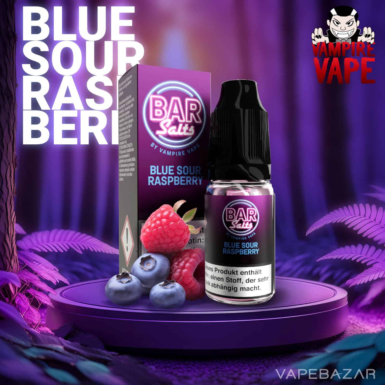 BlueSourRaspberry | Vapebazar Vampie Vape Bar Salts - Blue Sour Raspberry - Nikotinsaltz