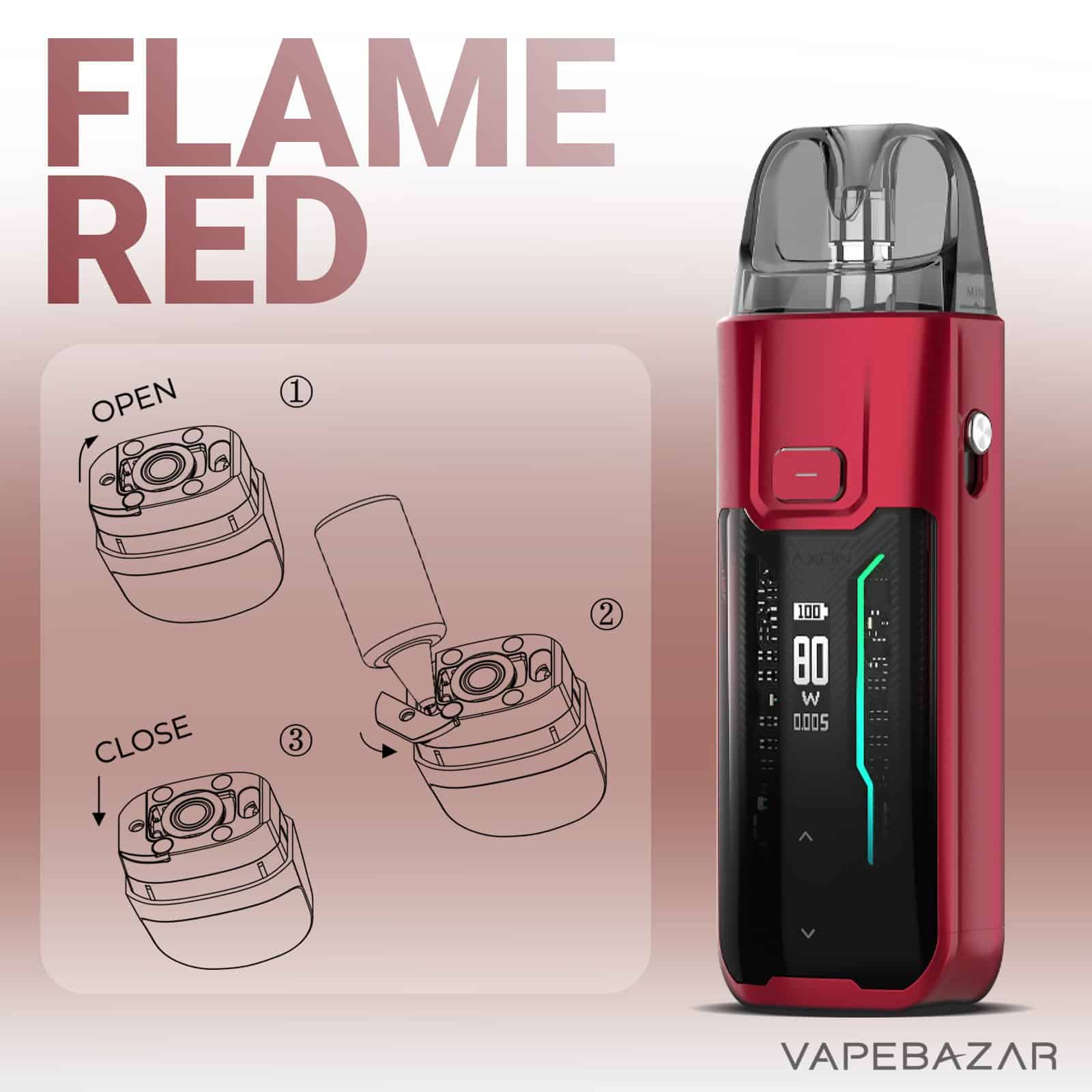 Flame Red2 | Vapebazar Vaporesso Luxe Xr Max Podsystem - Flame Red