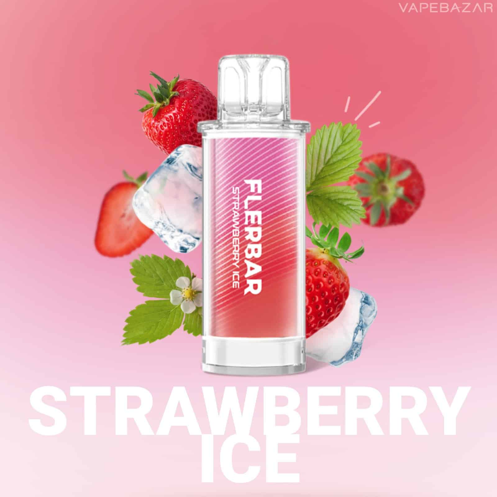 Flerbar Pods Strawberry Ice | Vapebazar Flerbar Pods - Strawberry Ice – Prefilled Liquid Pod – 2Er Pack
