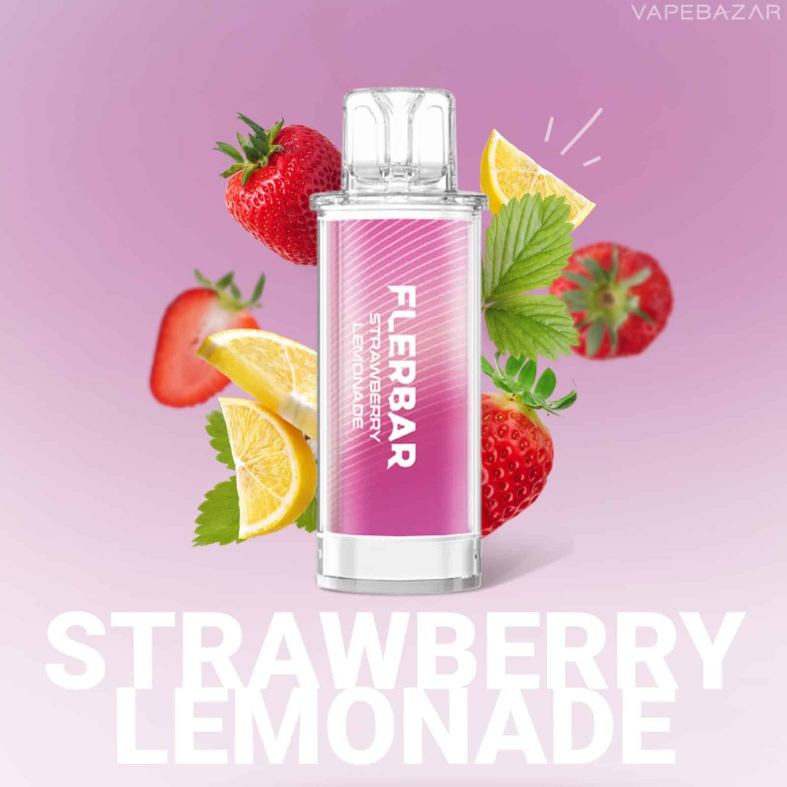 Flerbar Pods Strawberry Lemonade | Vapebazar Flerbar Pods - Strawberry Lemonade – Prefilled Liquid Pod – 2Er Pack