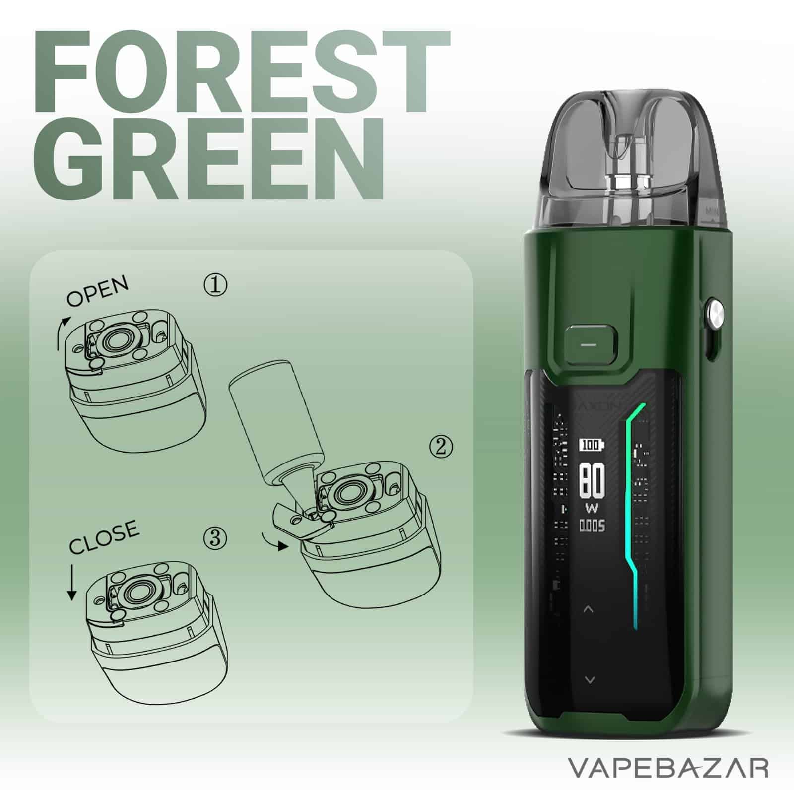 Forest Green2 | Vapebazar Vaporesso Luxe Xr Max Podsystem - Forest Green