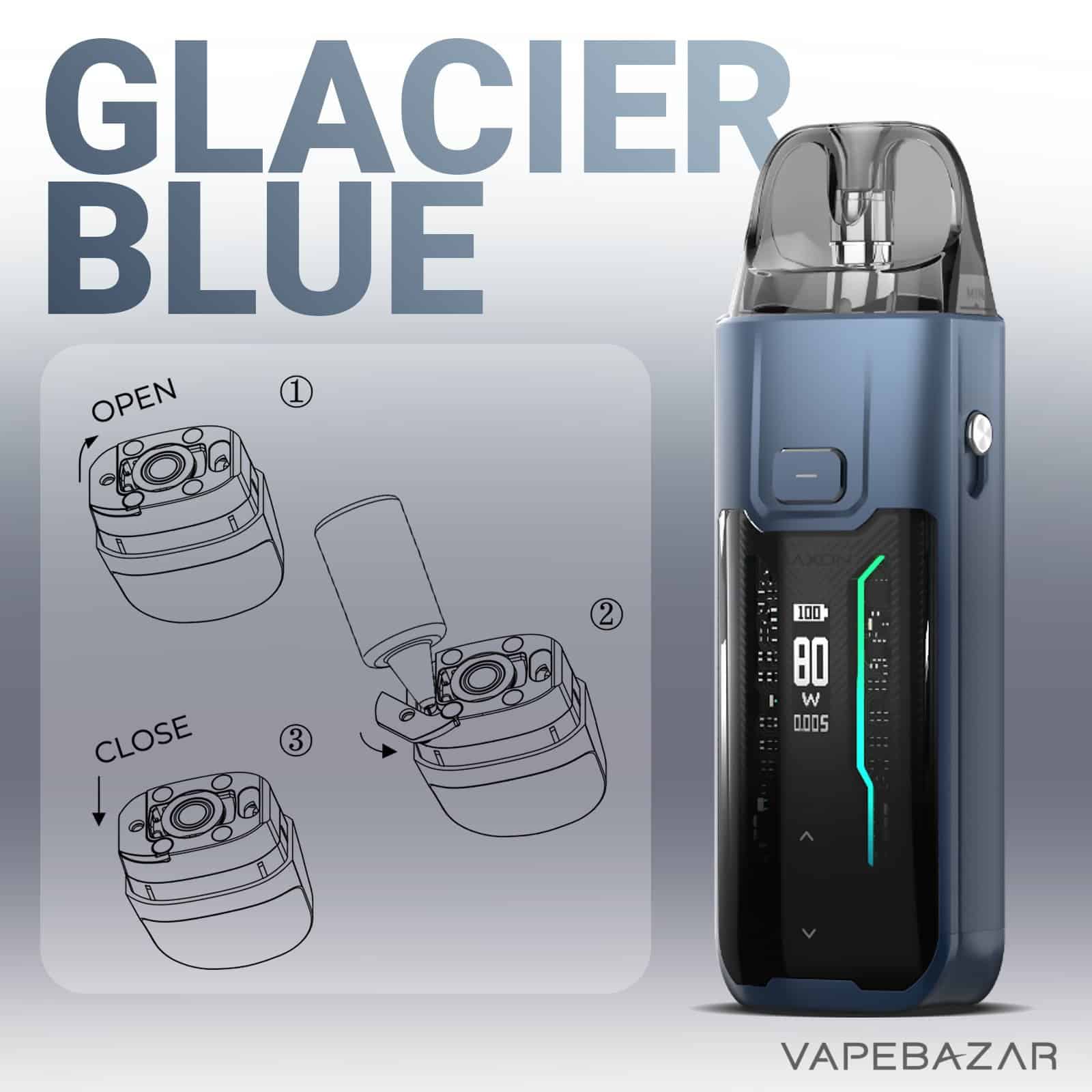 Glacier Blue2 | Vapebazar Vaporesso Luxe Xr Max Podsystem - Glacier Blue