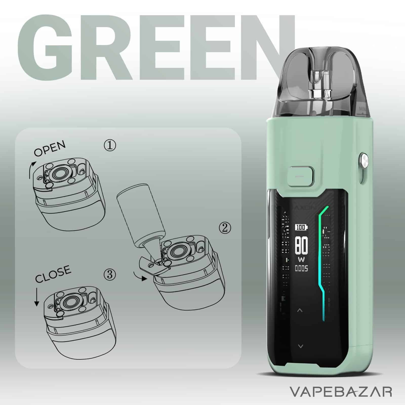 Green2 | Vapebazar Vaporesso Luxe Xr Max Podsystem - Green