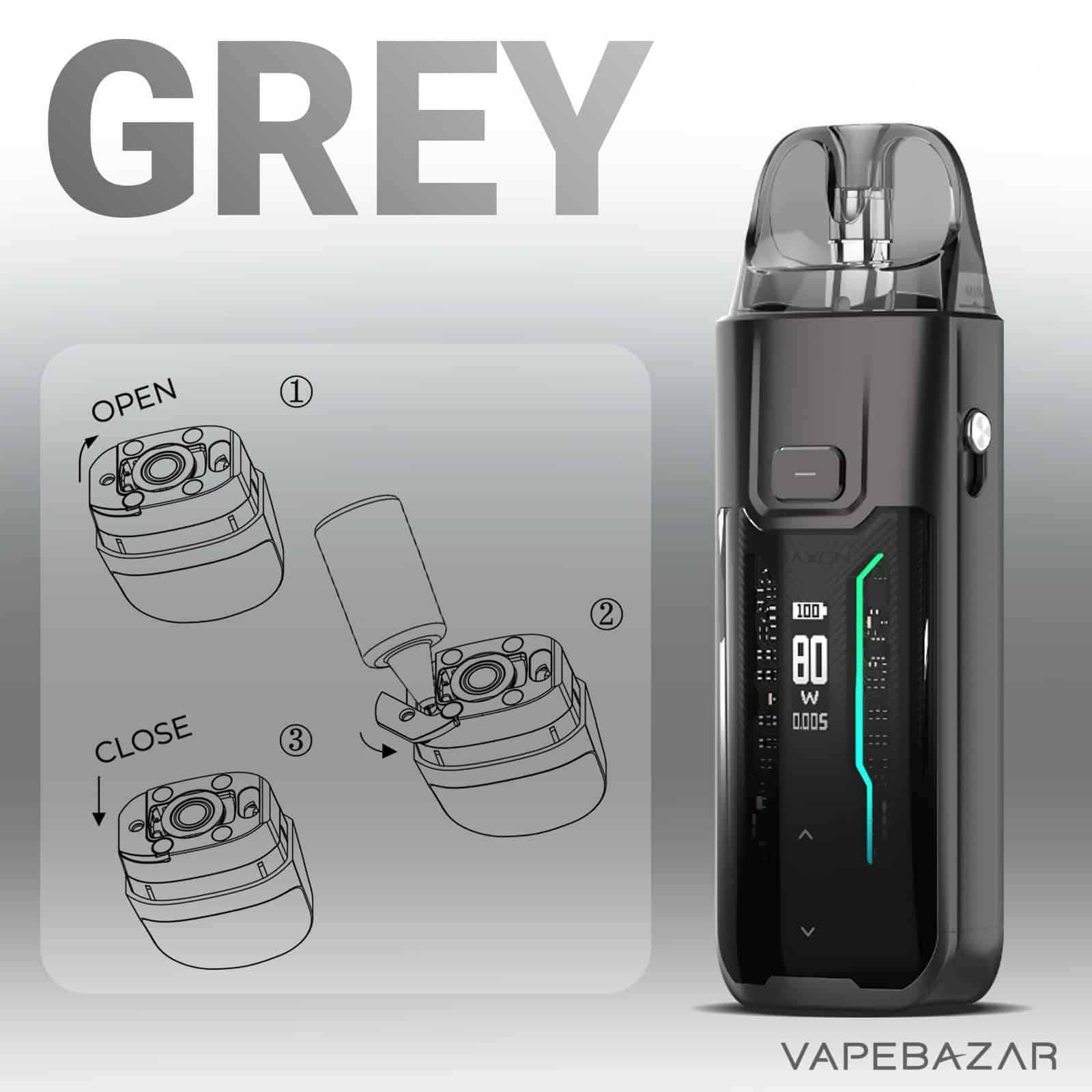 Grey2 | Vapebazar Vaporesso Luxe Xr Max - Grey - Vapebazar