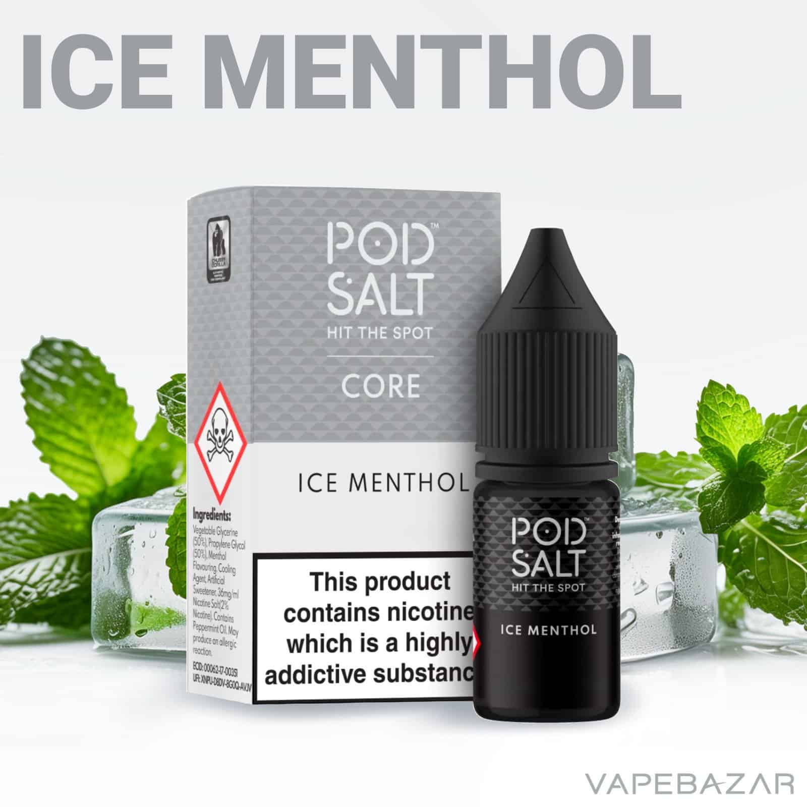 IceMenthol 1 | Vapebazar Pod Salt Core Ice Menthol