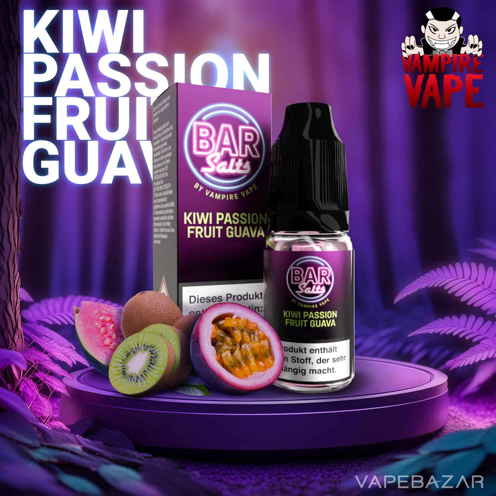 KiwiPassionFruitGuava 2 | Vapebazar Vampie Vape Bar Salts - Kiwi Passion Fruit Guava - Nikotinsaltz
