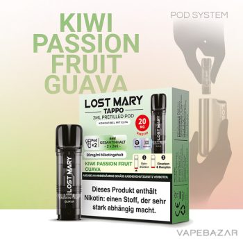 Lost Mary Tappo - Kiwi Passionfruit Guava – Prefilled Liquid Pod – 2er Pack