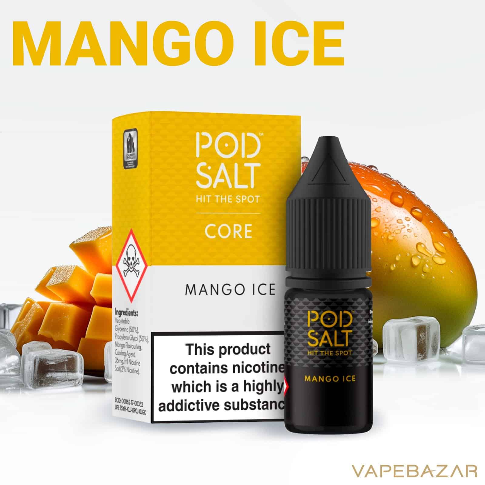 MangoIce 1 1 | Vapebazar Pod Salt Core Mango Ice