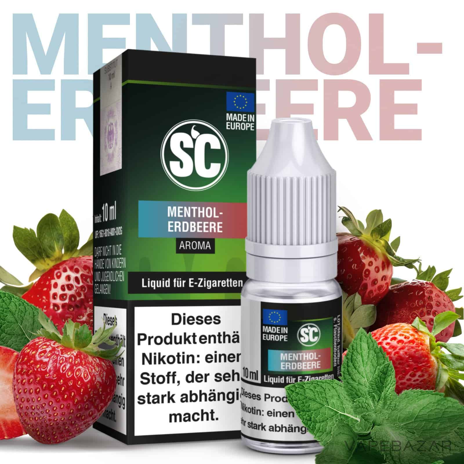 MentholErdbeere1 | Vapebazar Sc Liquid - Menthol Erdbeere