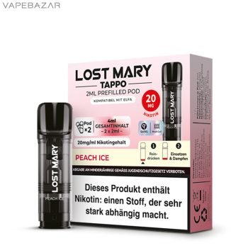 Lost Mary Tappo - Peach Ice – Prefilled Liquid Pod – 2er Pack
