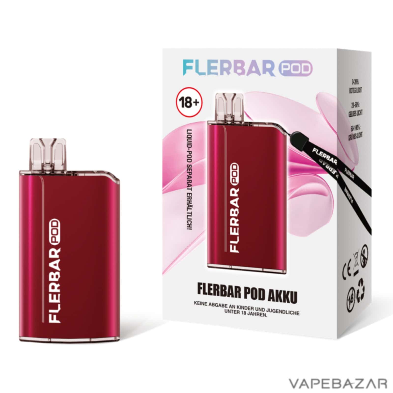 Red 1 3 | Vapebazar Flerbar Podsystem Kit - Rot