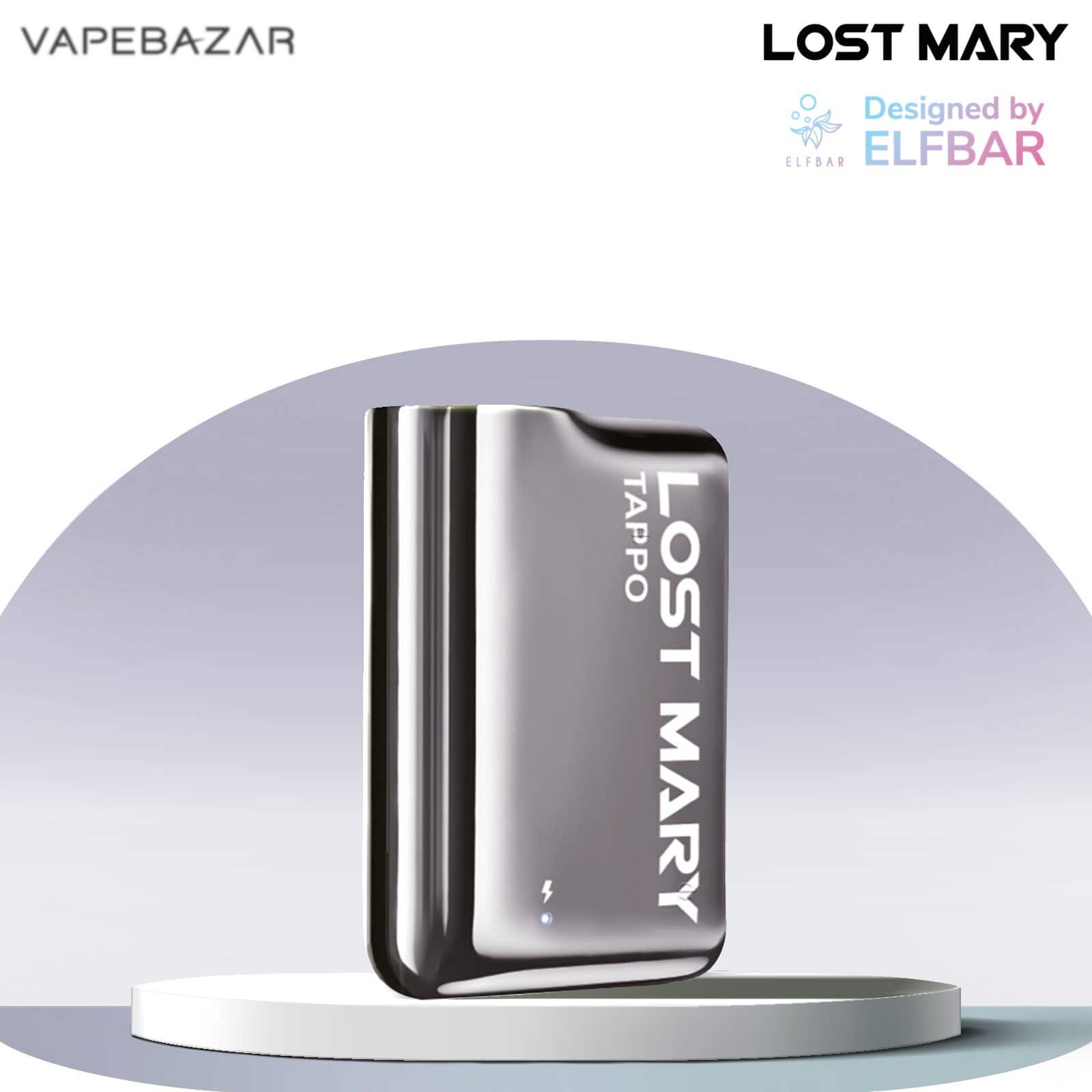 SilverStainlessSteel | Vapebazar Lost Mary Tappo Podsystem Kit - Silver Stainless Steel
