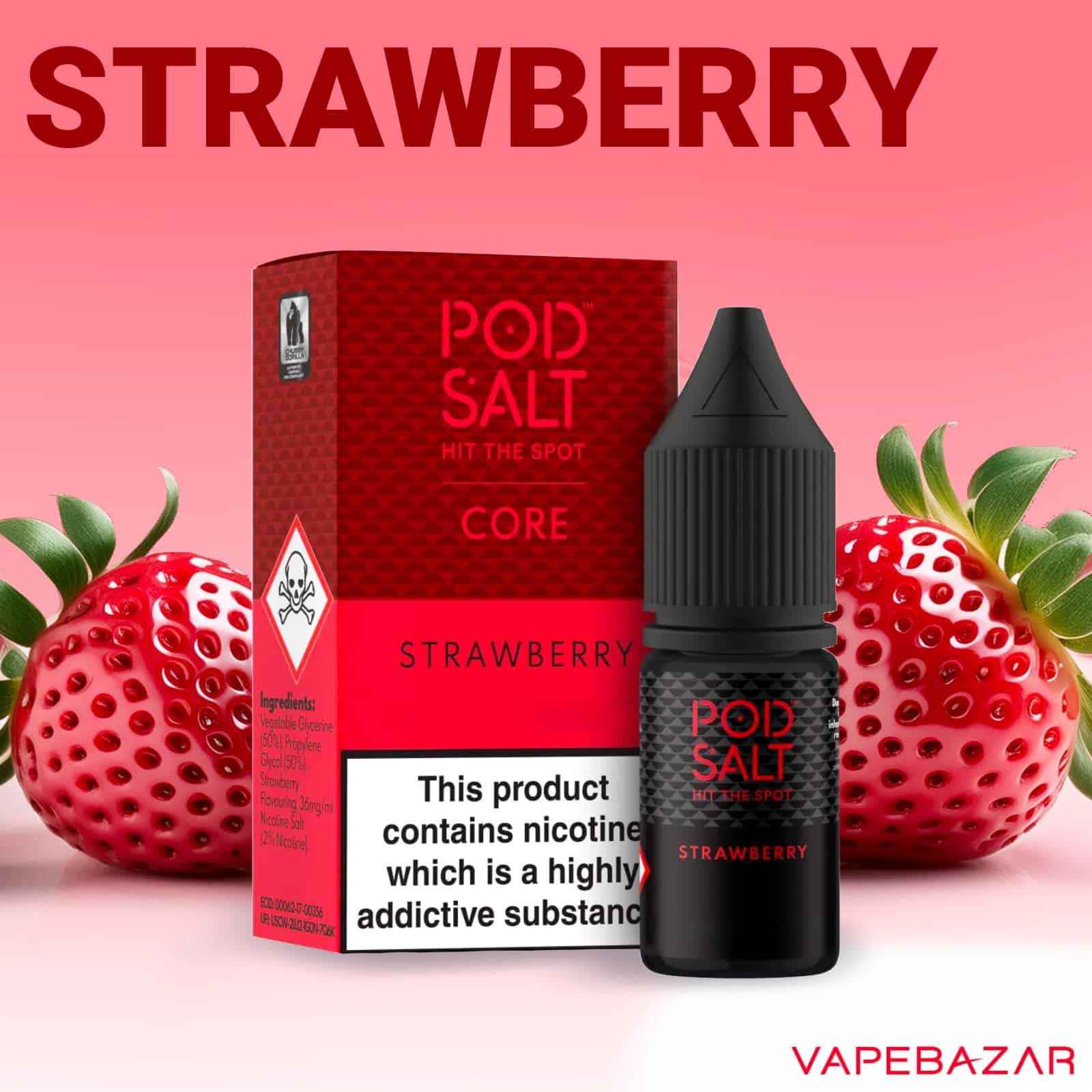 Strawberry | Vapebazar Pod Salt Core Strawberry