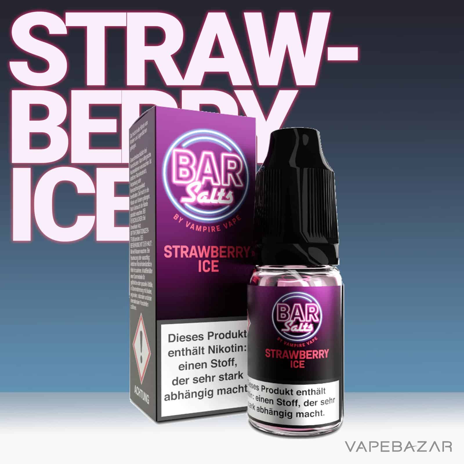 StrawberryIce2 | Vapebazar Vampie Vape Bar Salt - Strawberry Ice - Nikotinsaltz