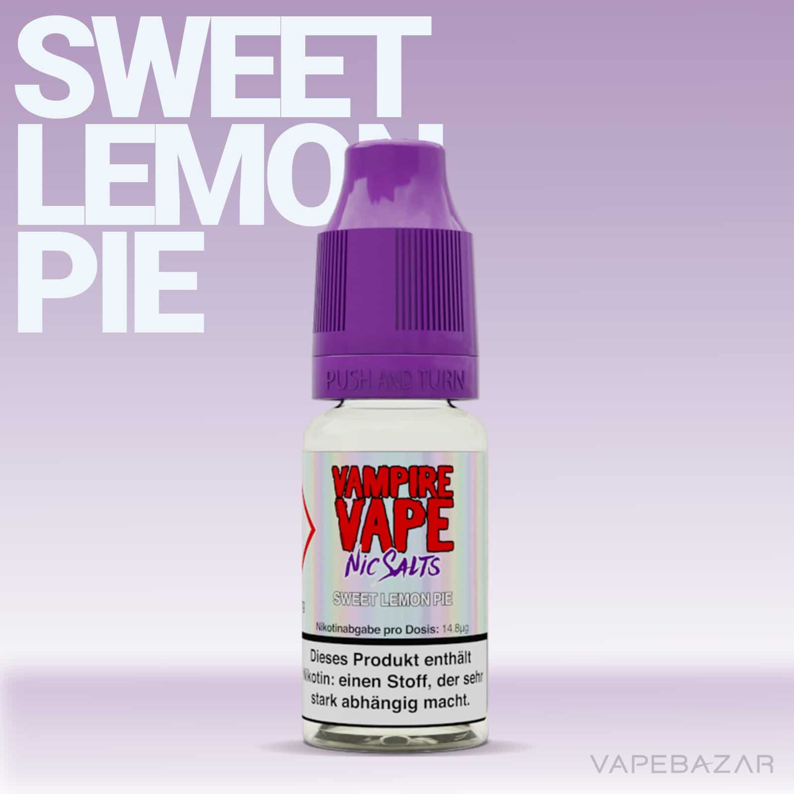SweetLemonPie2 | Vapebazar Vampie Vape Nic Salt - Sweet Lemon Pie - Liquid