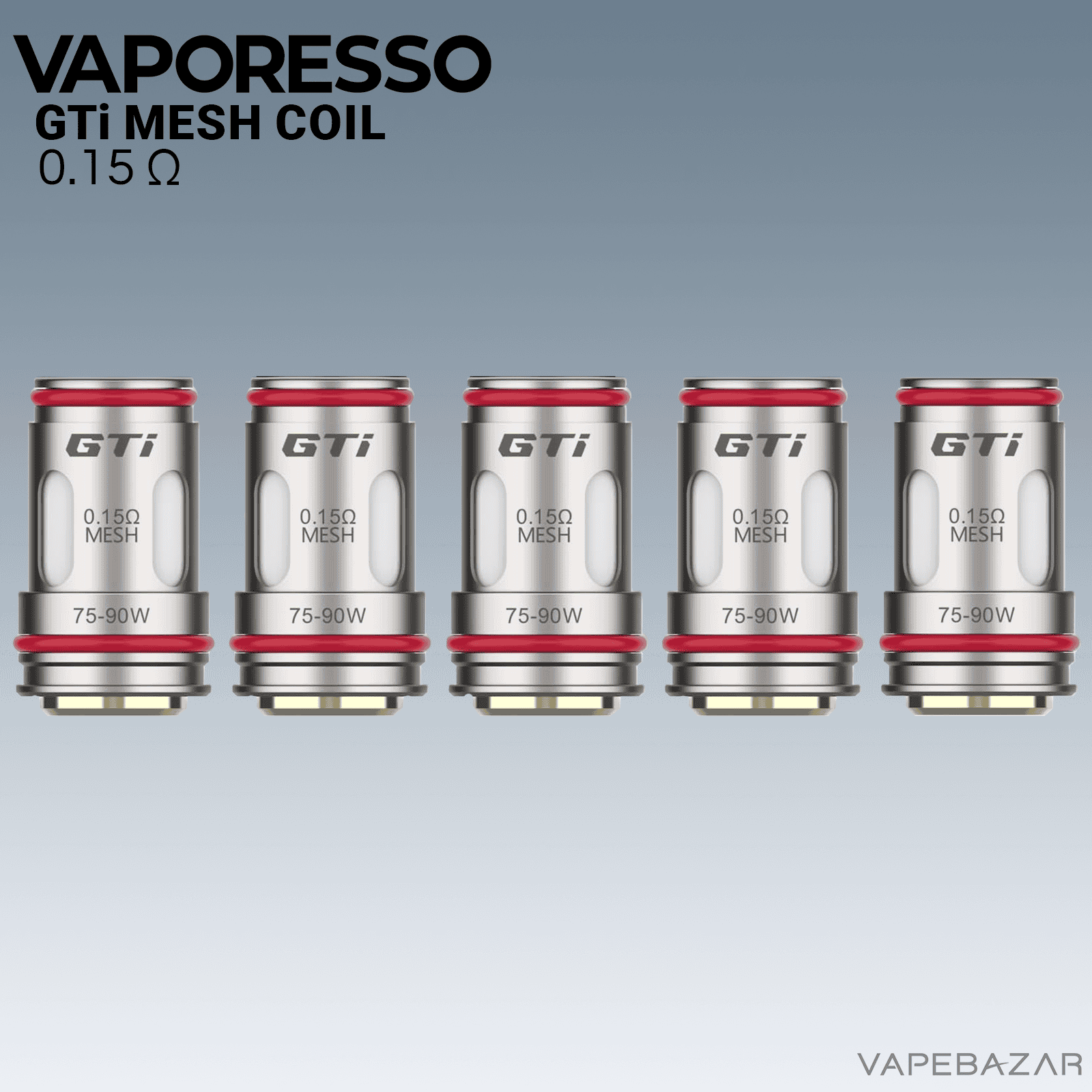 0.15 2 | Vapebazar Vapebazar Vaporesso Gti Mesh Coil - 0,15 Ohm 5Er Pack