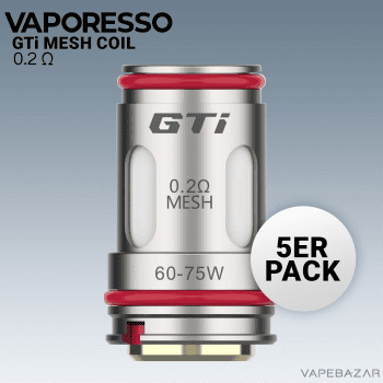 Vapebazar Vaporesso GTi Mesh Coil - 0,2 Ohm 5er Pack